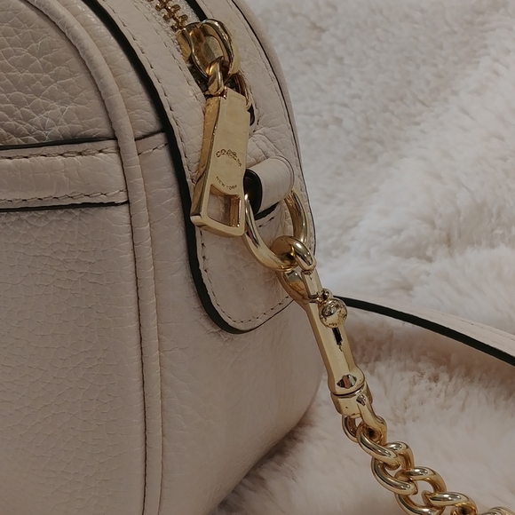 Coach Isla Leather Crossbody Handbag Purse, Chalk - Picture 6 of 11